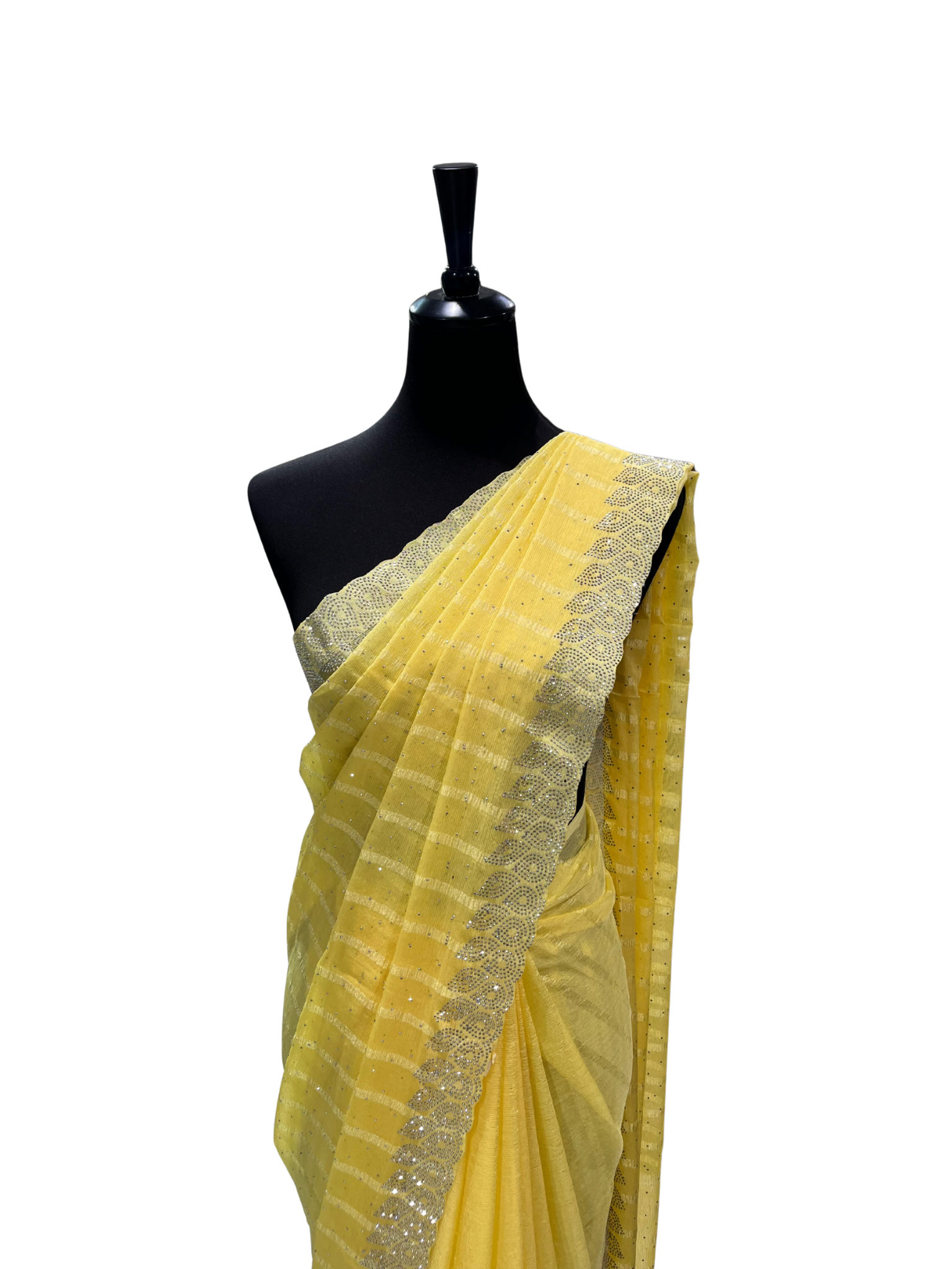 Georgette Saree with stones - Vanavil Textile