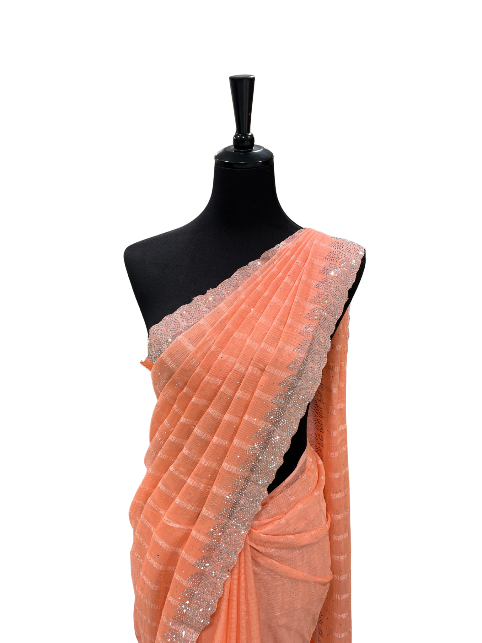 Georgette Saree with stones - Vanavil Textile