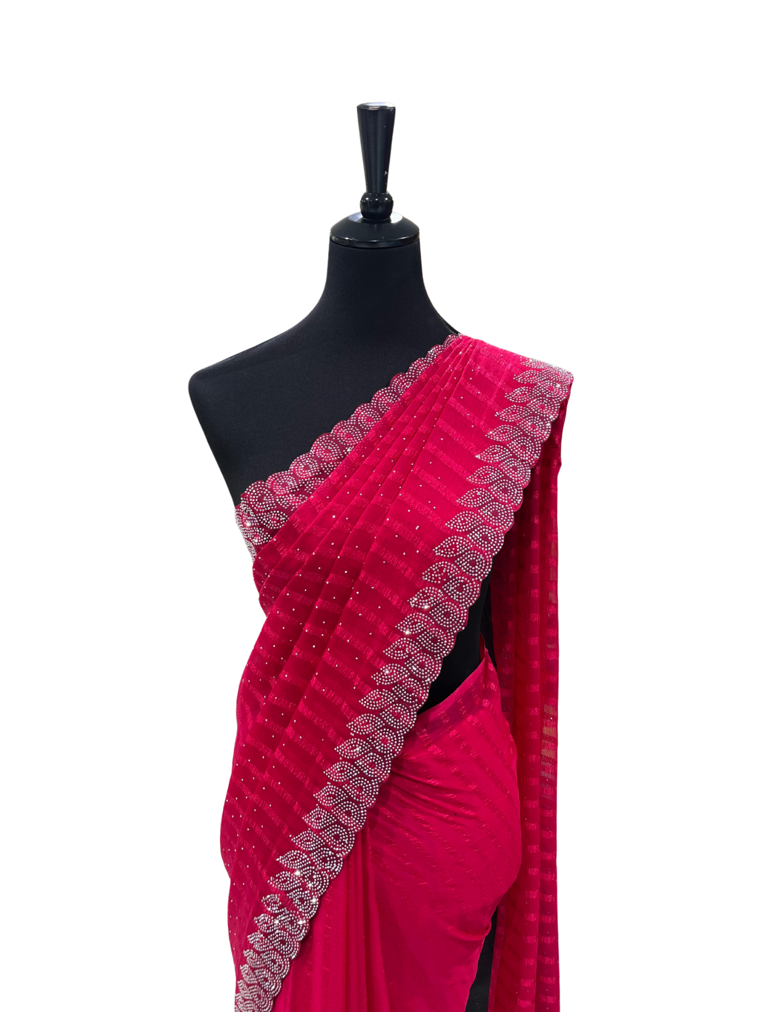 Georgette Saree with stones - Vanavil Textile