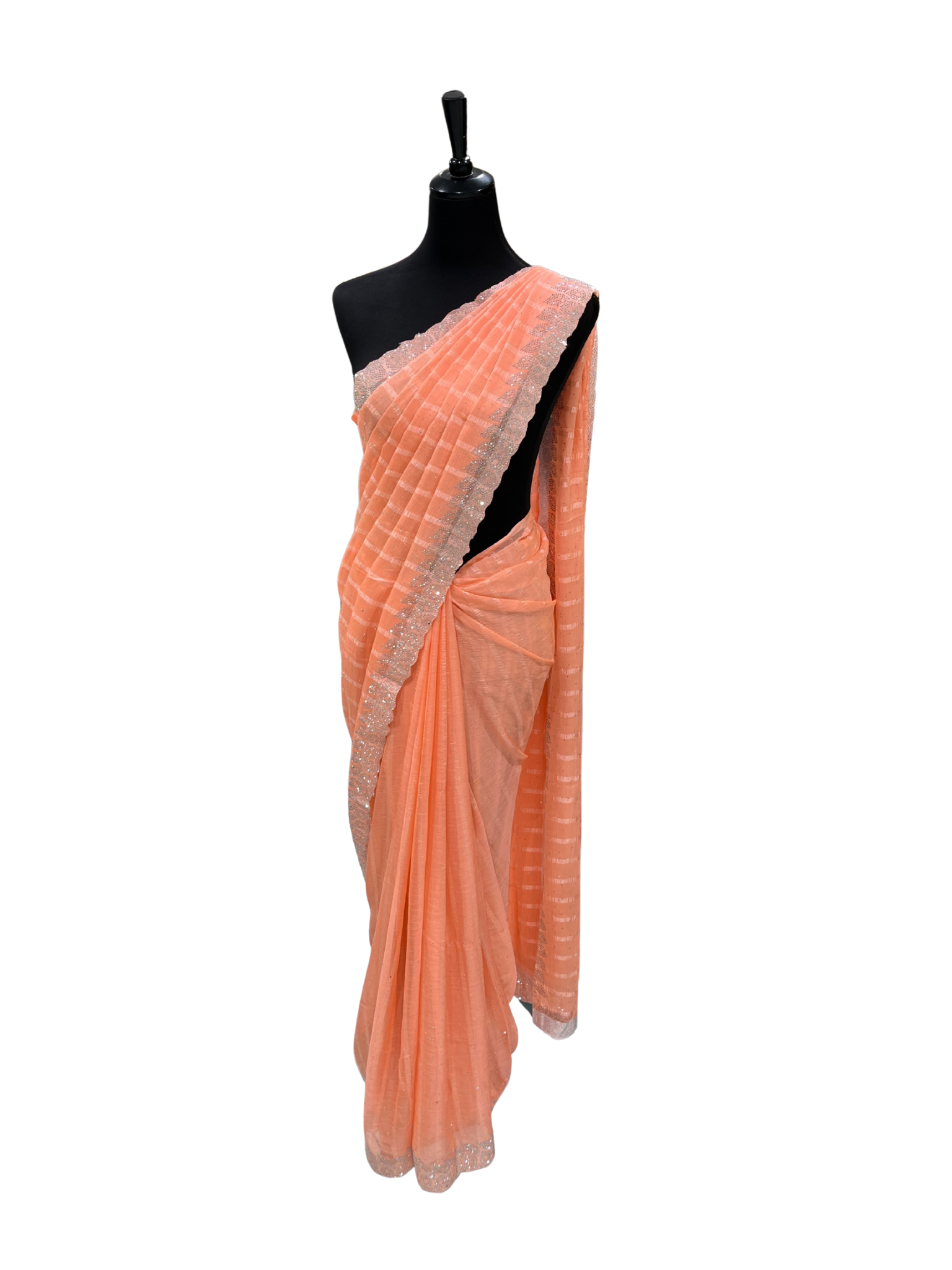 Georgette Saree with stones - Vanavil Textile