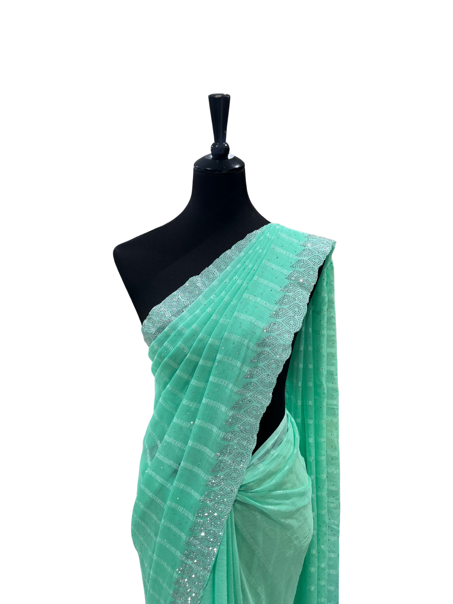 Georgette Saree with stones - Vanavil Textile