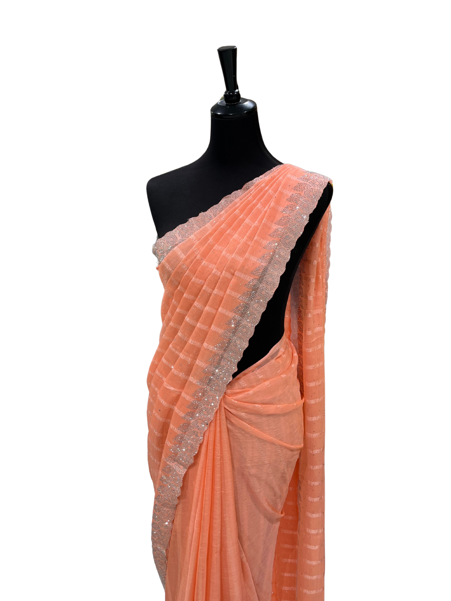 Georgette Saree with stones - Vanavil Textile