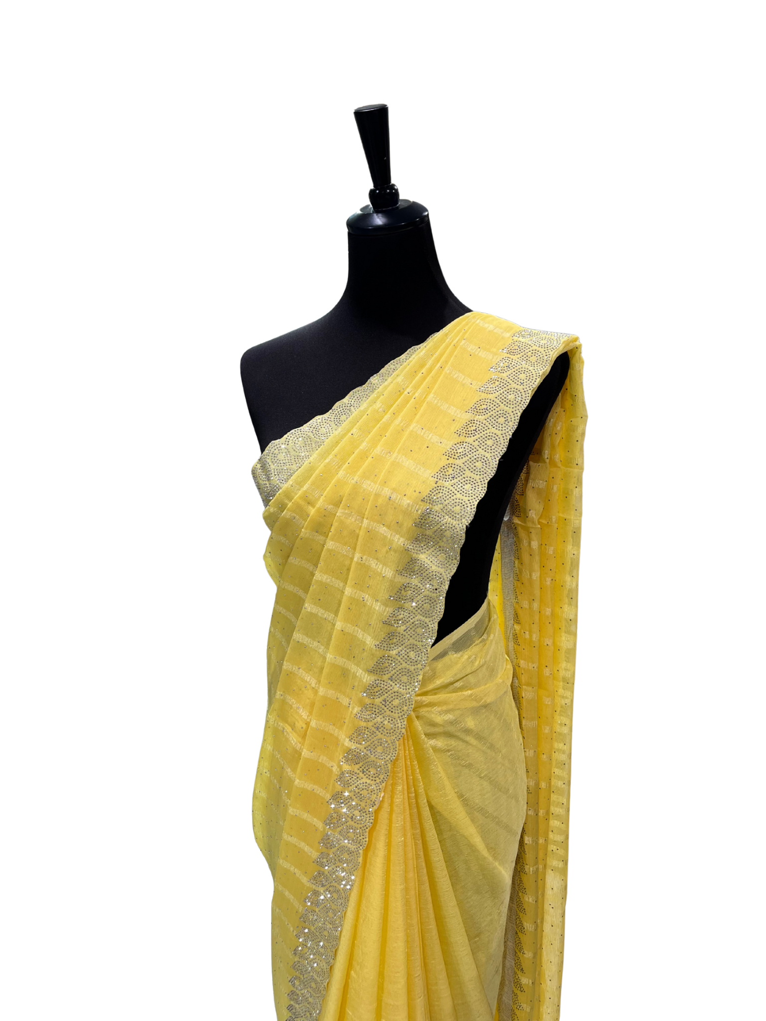 Georgette Saree with stones - Vanavil Textile