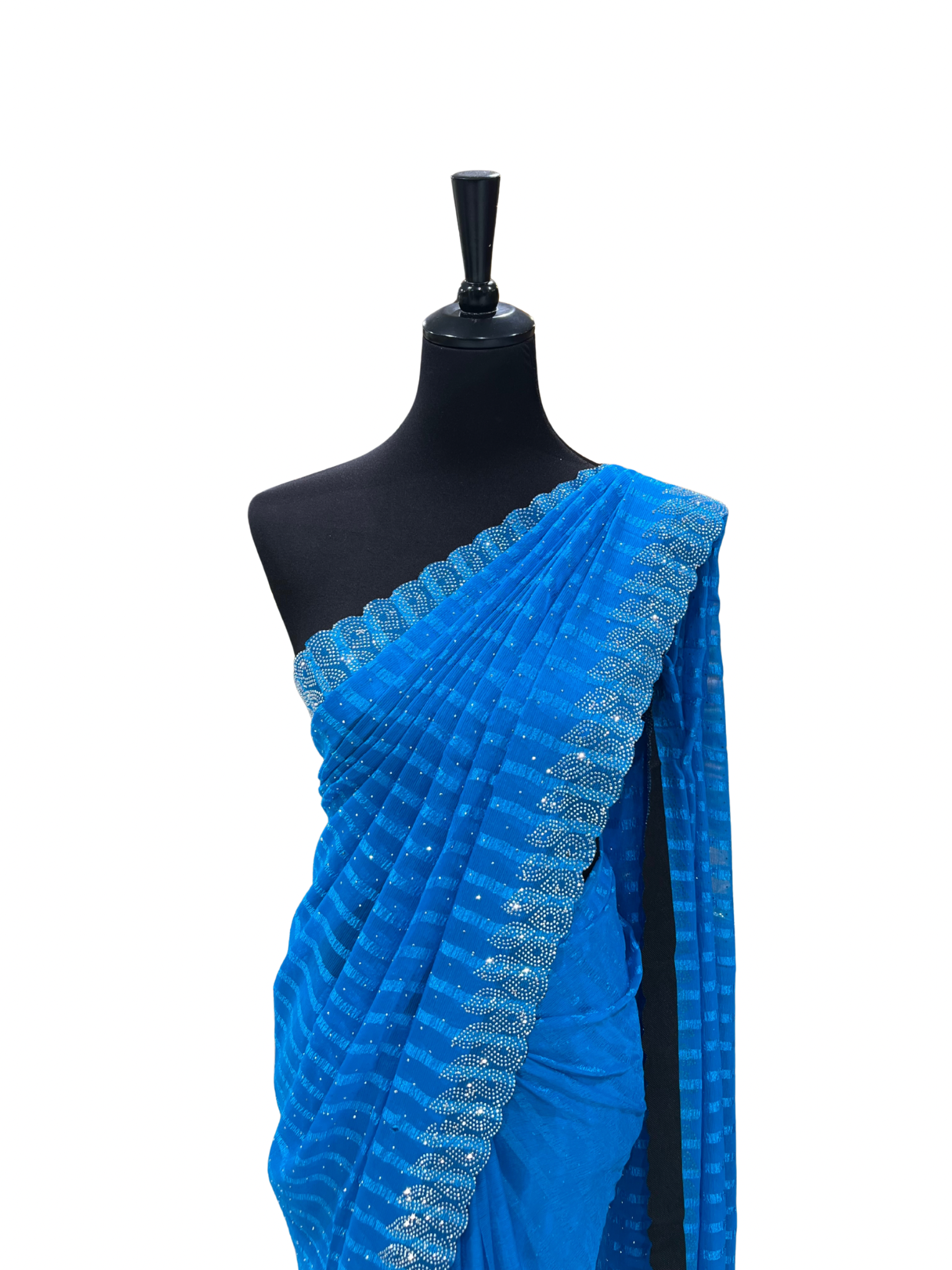 Georgette Saree with stones - Vanavil Textile