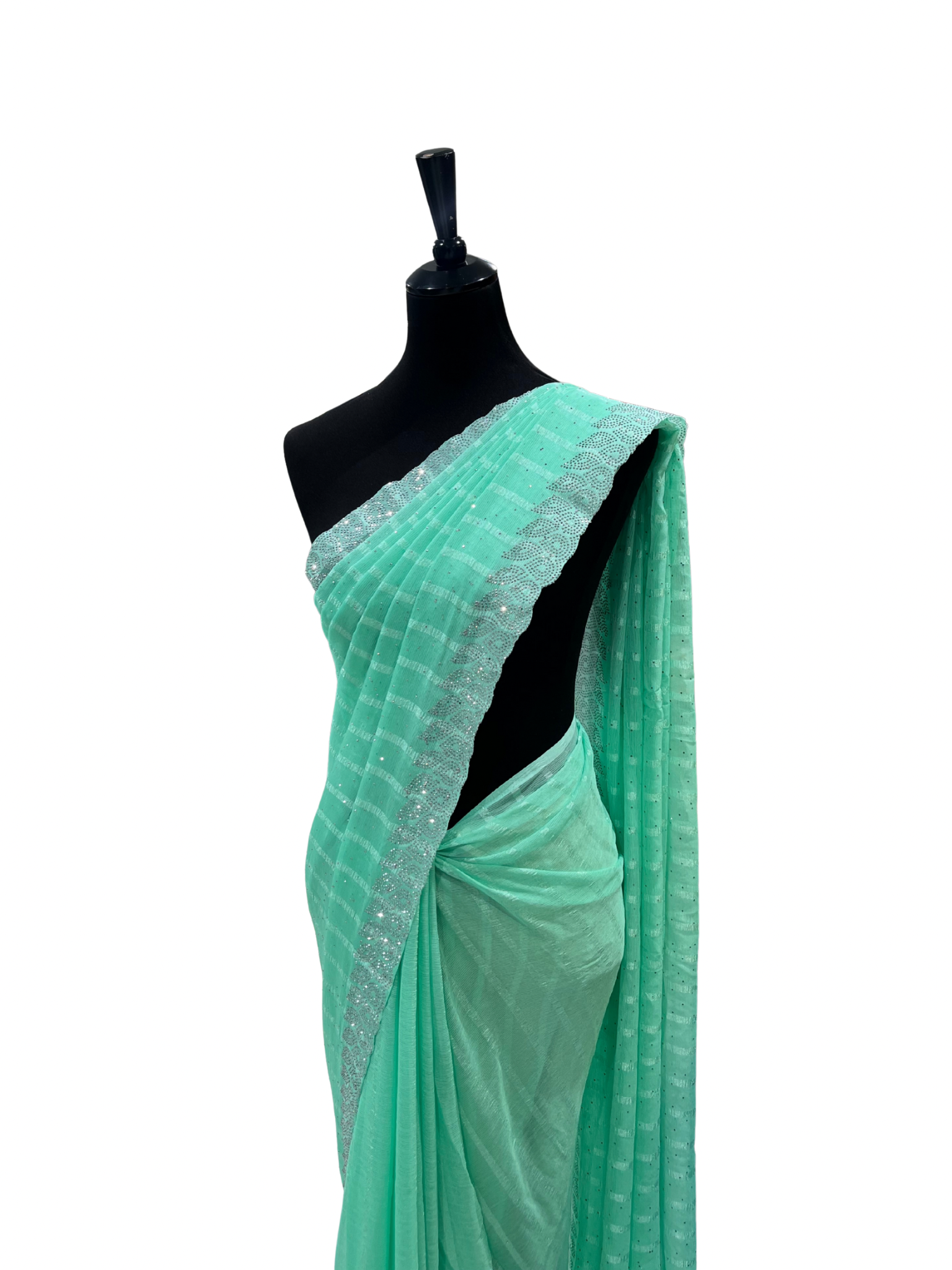 Georgette Saree with stones - Vanavil Textile