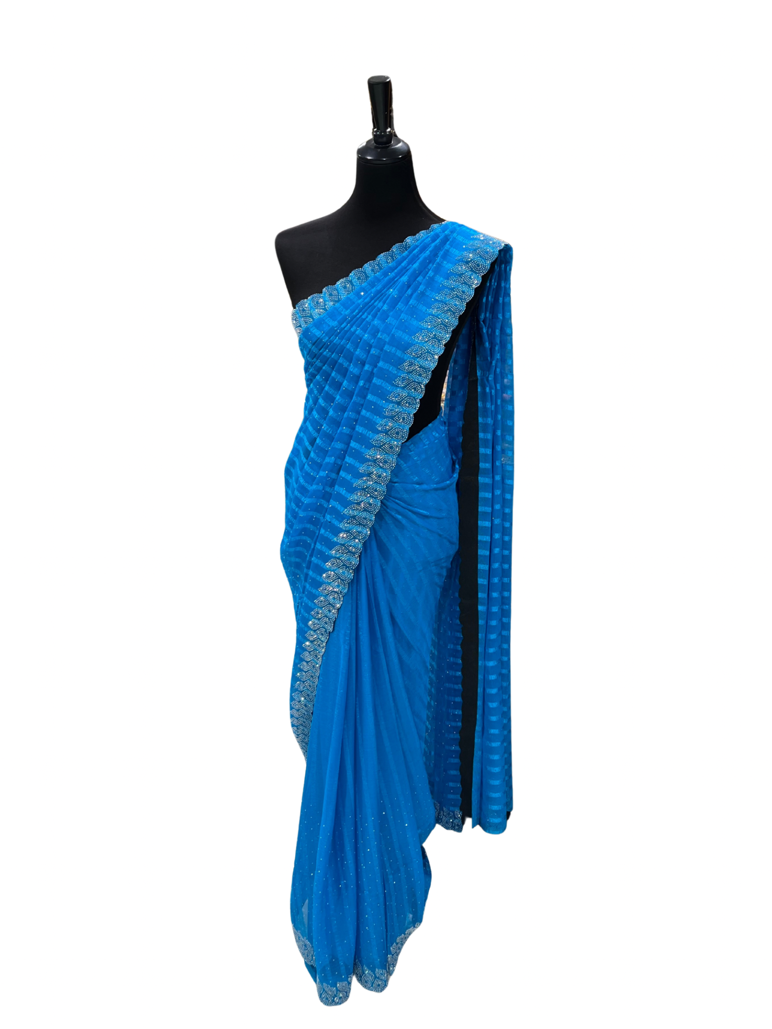 Georgette Saree with stones - Vanavil Textile