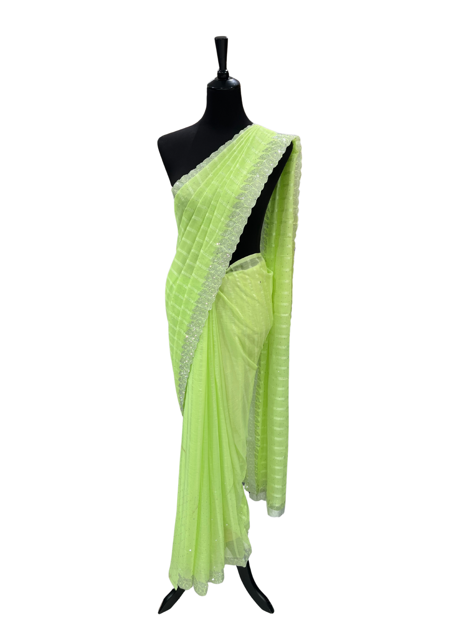 Georgette Saree with stones - Vanavil Textile