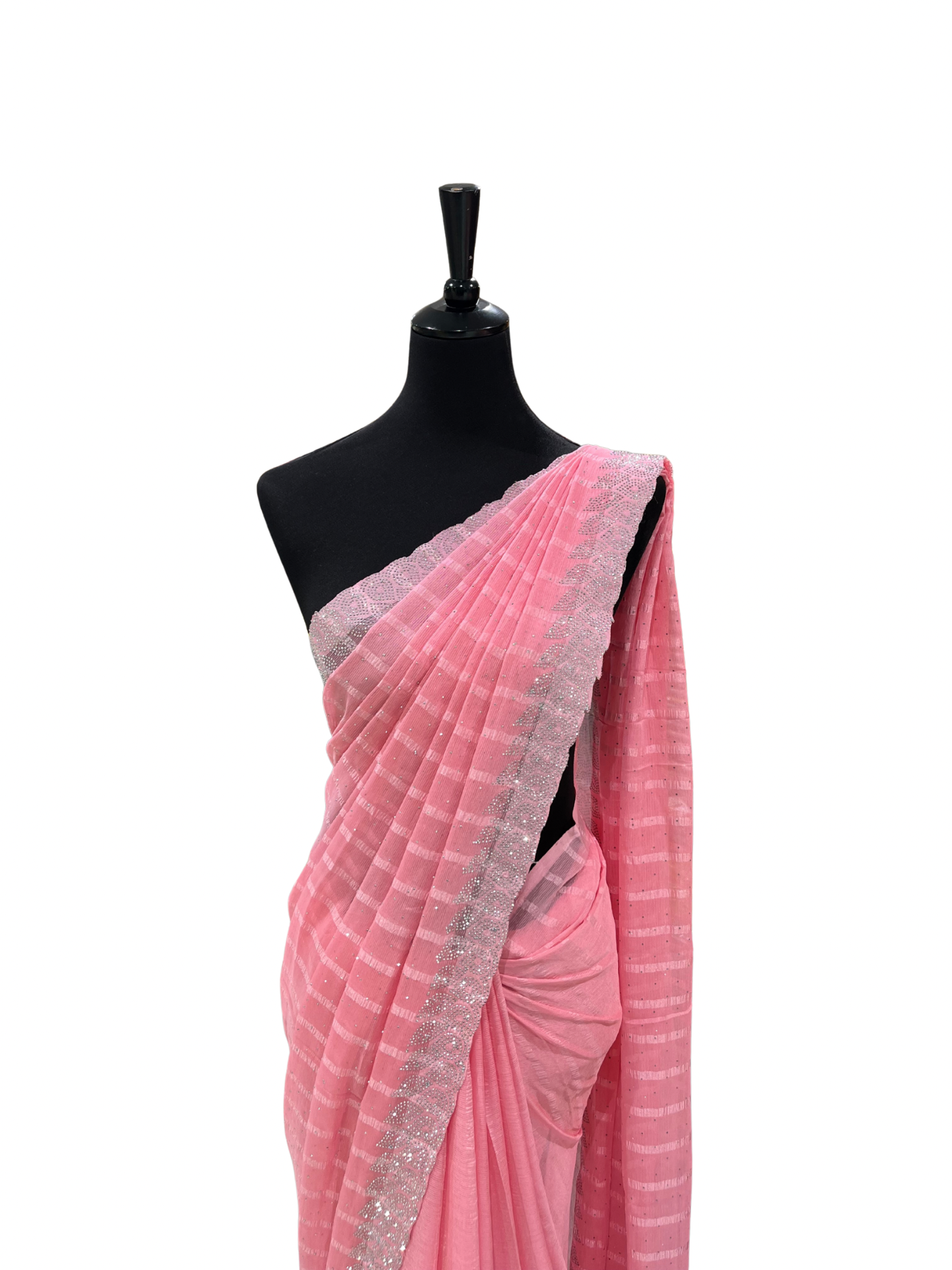 Georgette Saree with stones - Vanavil Textile