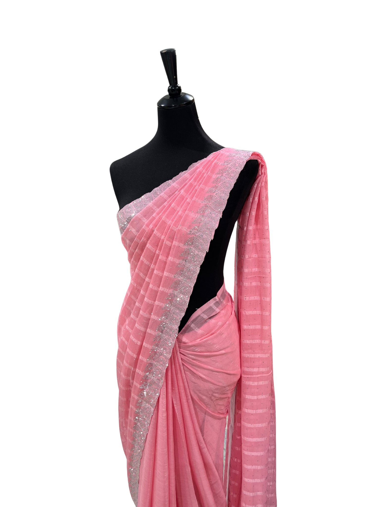 Georgette Saree with stones - Vanavil Textile