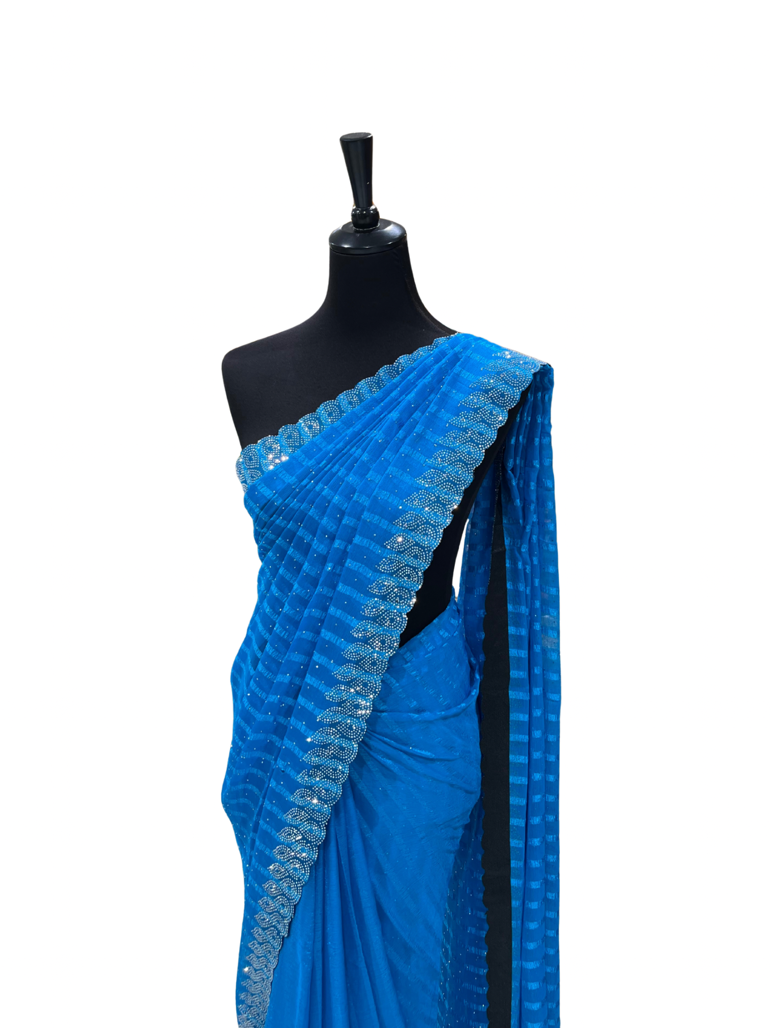 Georgette Saree with stones - Vanavil Textile
