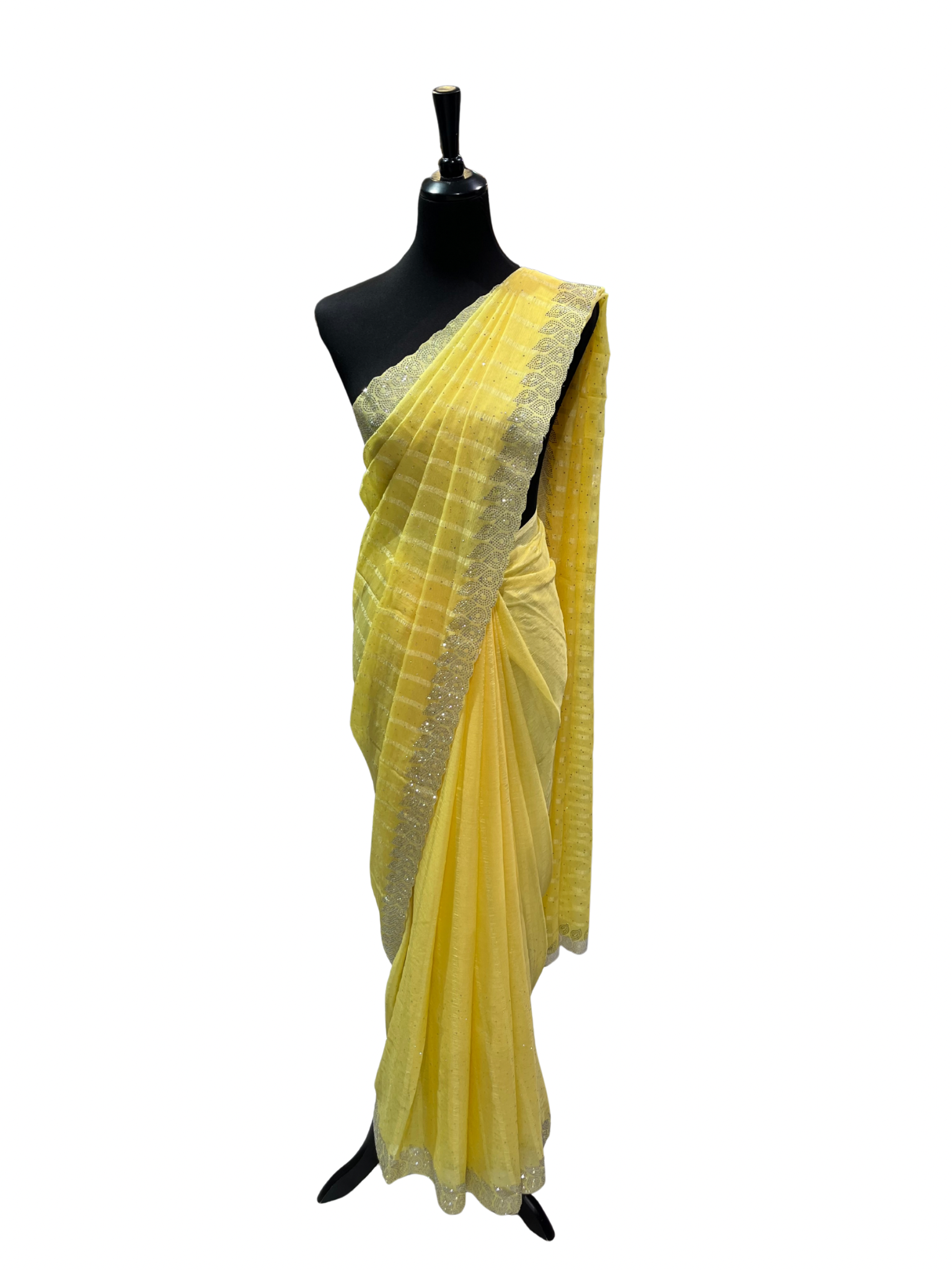 Georgette Saree with stones - Vanavil Textile