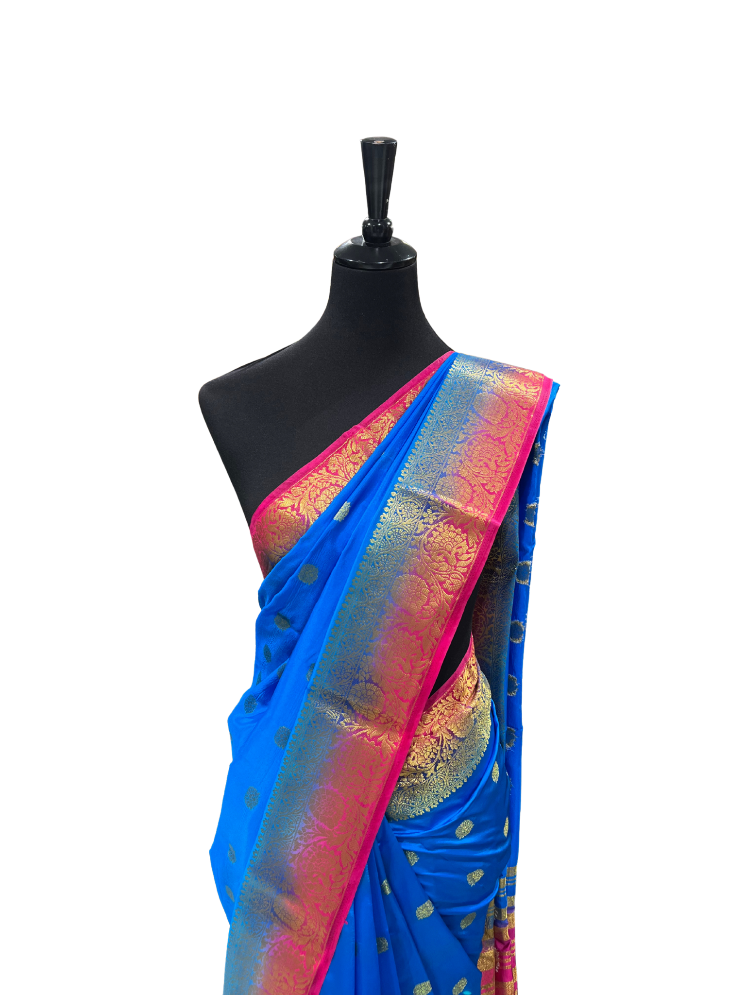 Double Color Pattu/Silk Saree - Vanavil