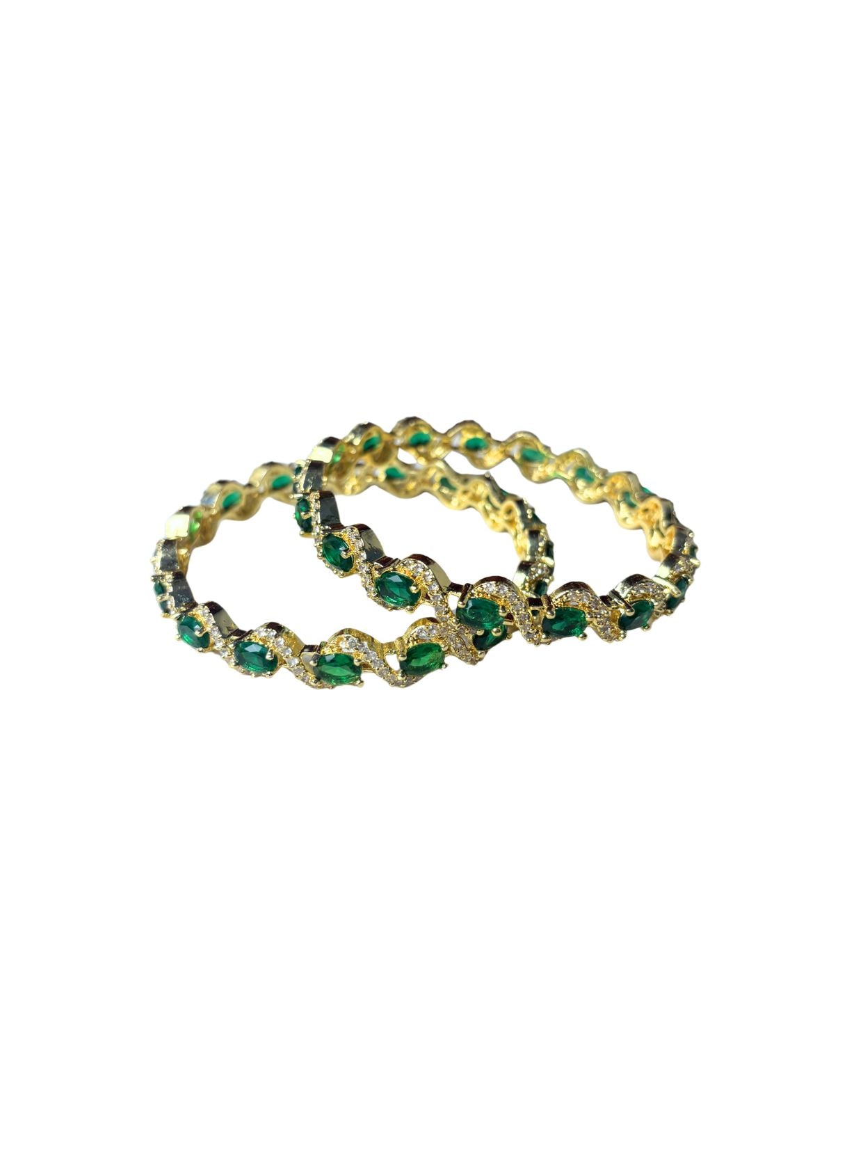 Emerald Wave Bracelets - VANAVIL