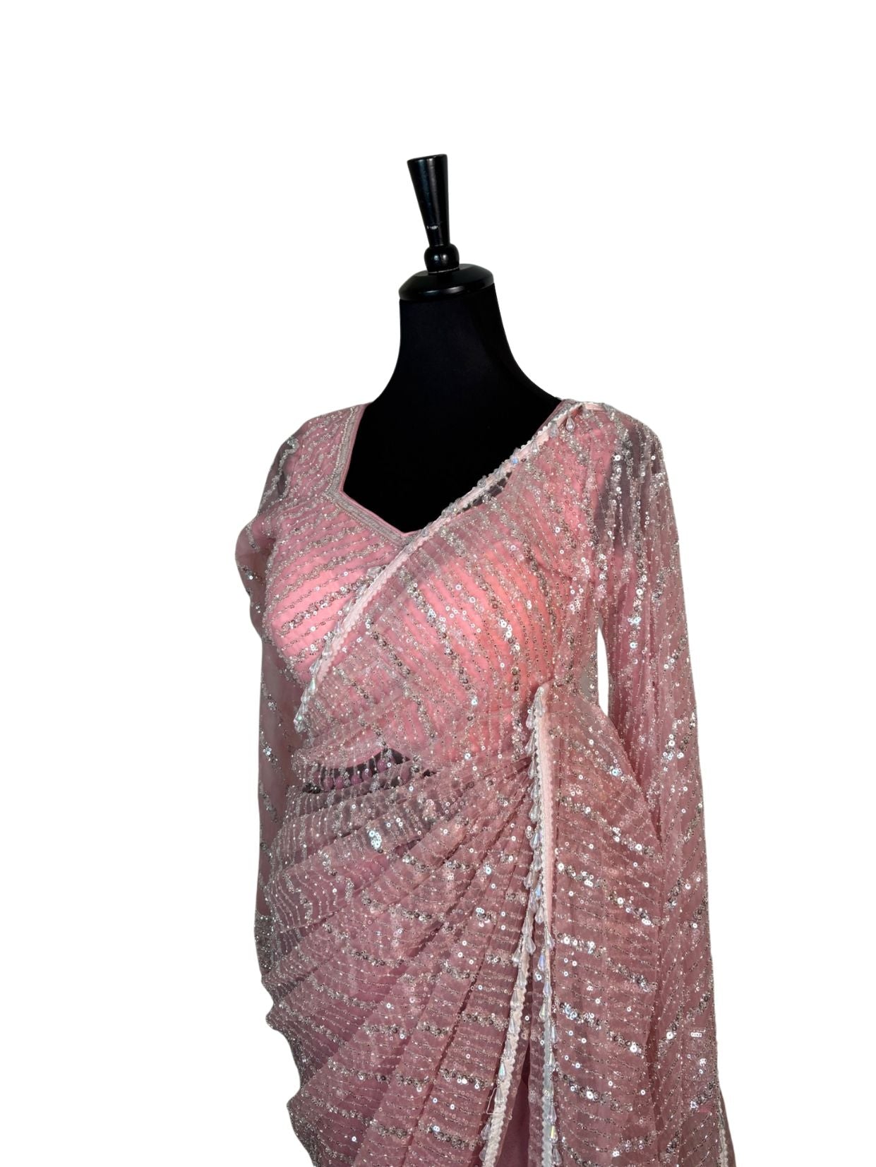 Inara Net Saree- Vanavil