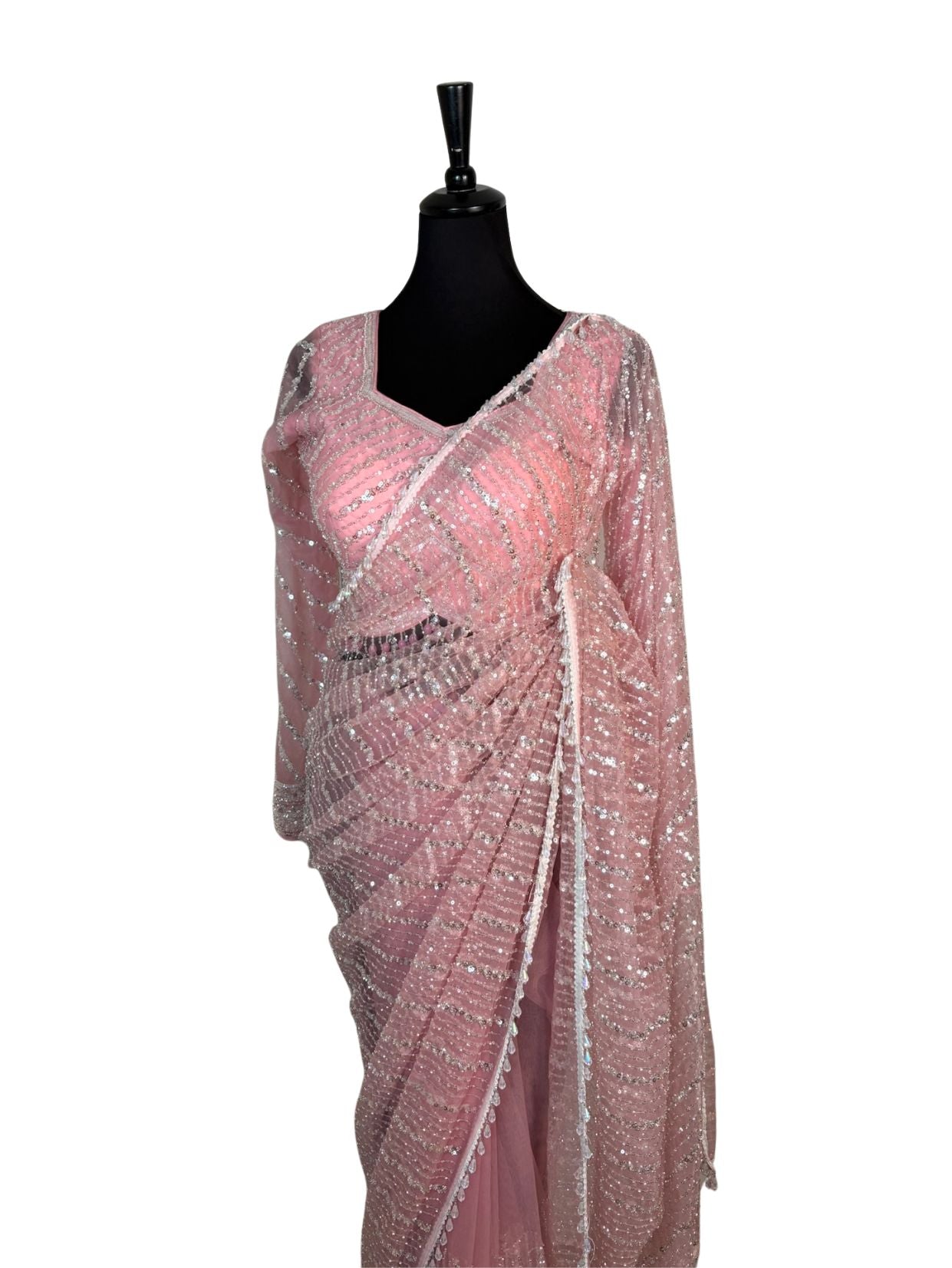Inara Net Saree- Vanavil