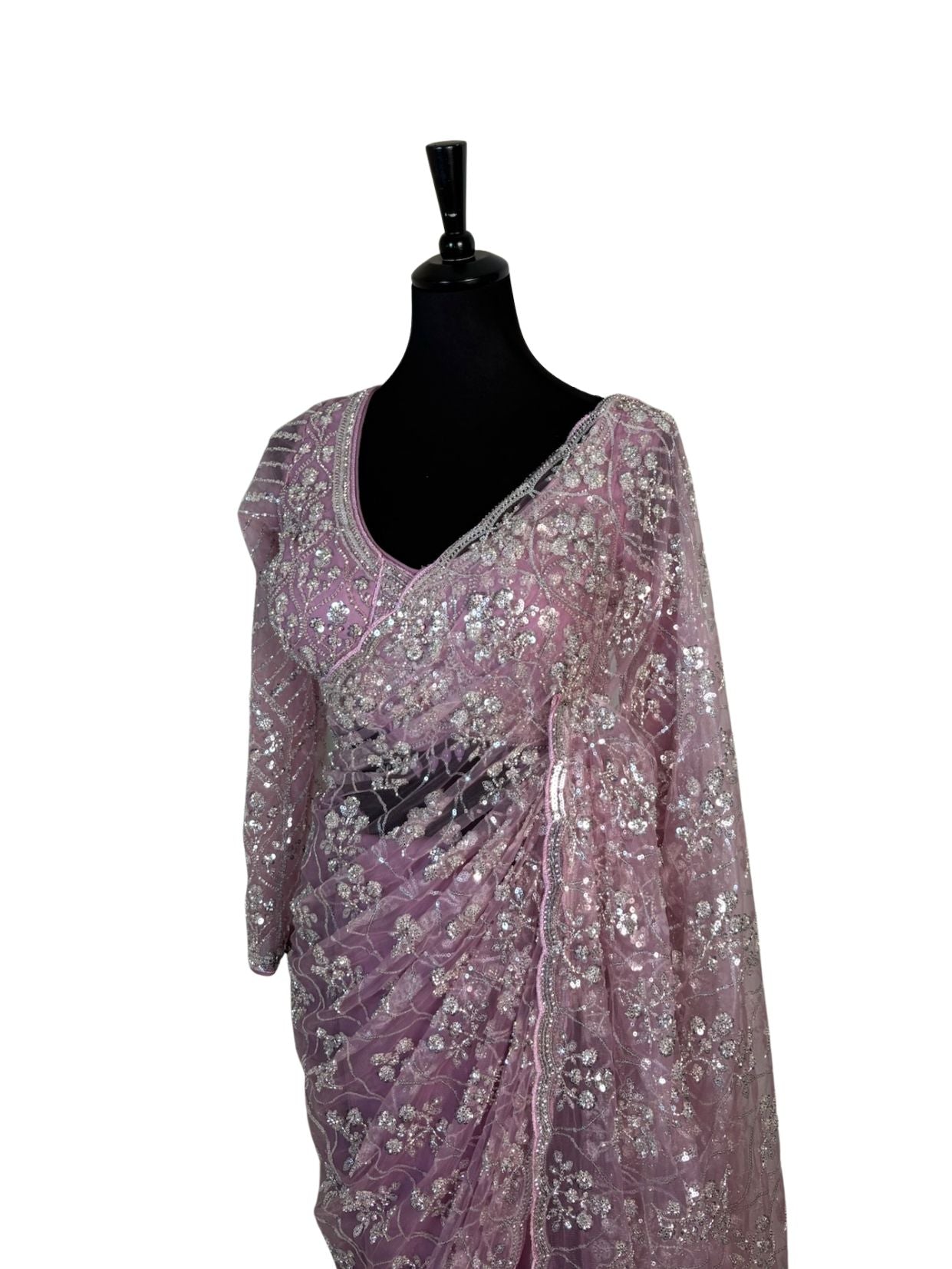 Inara Net Saree- Vanavil