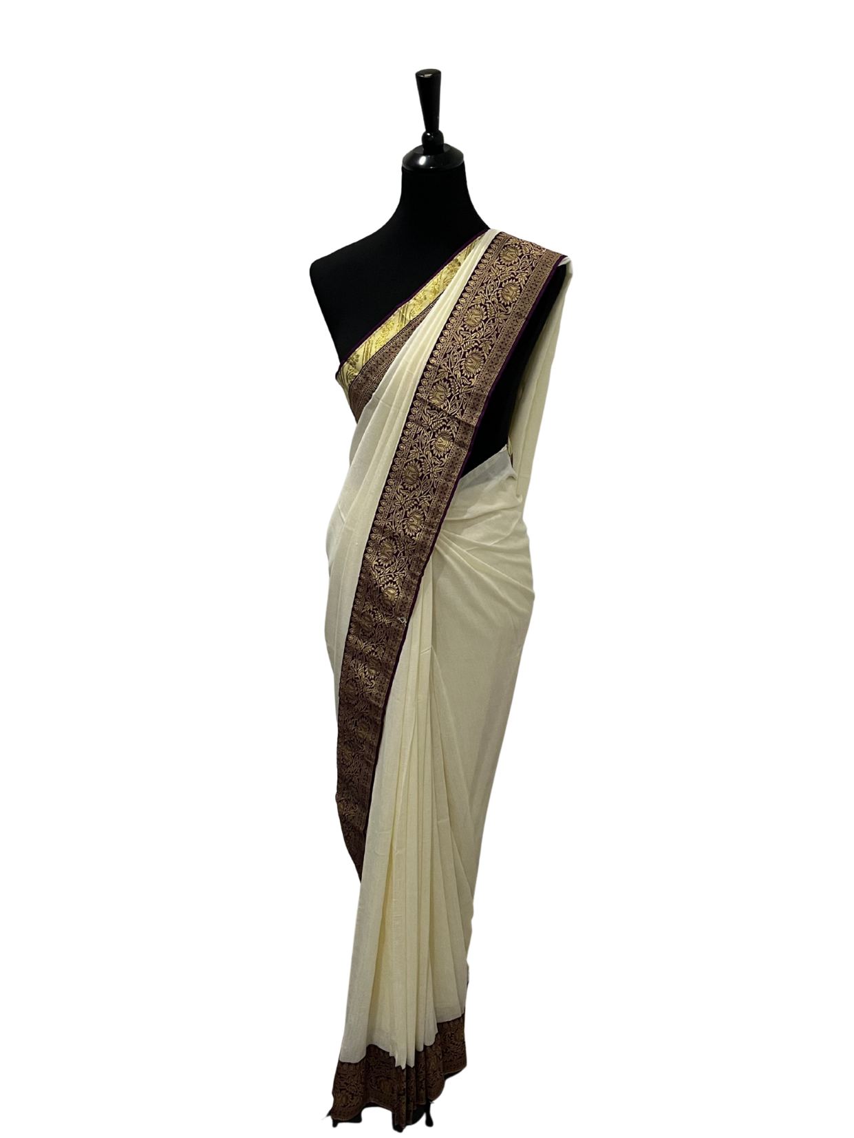 Saree with border - Vanavil Textile