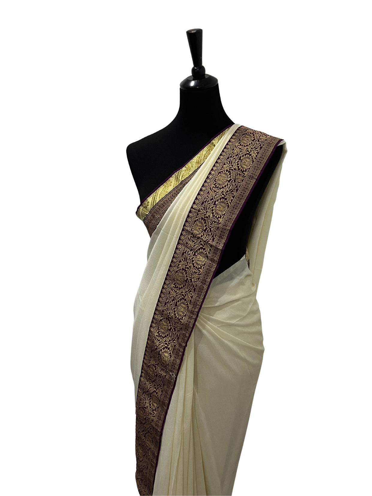 Saree with border - Vanavil Textile