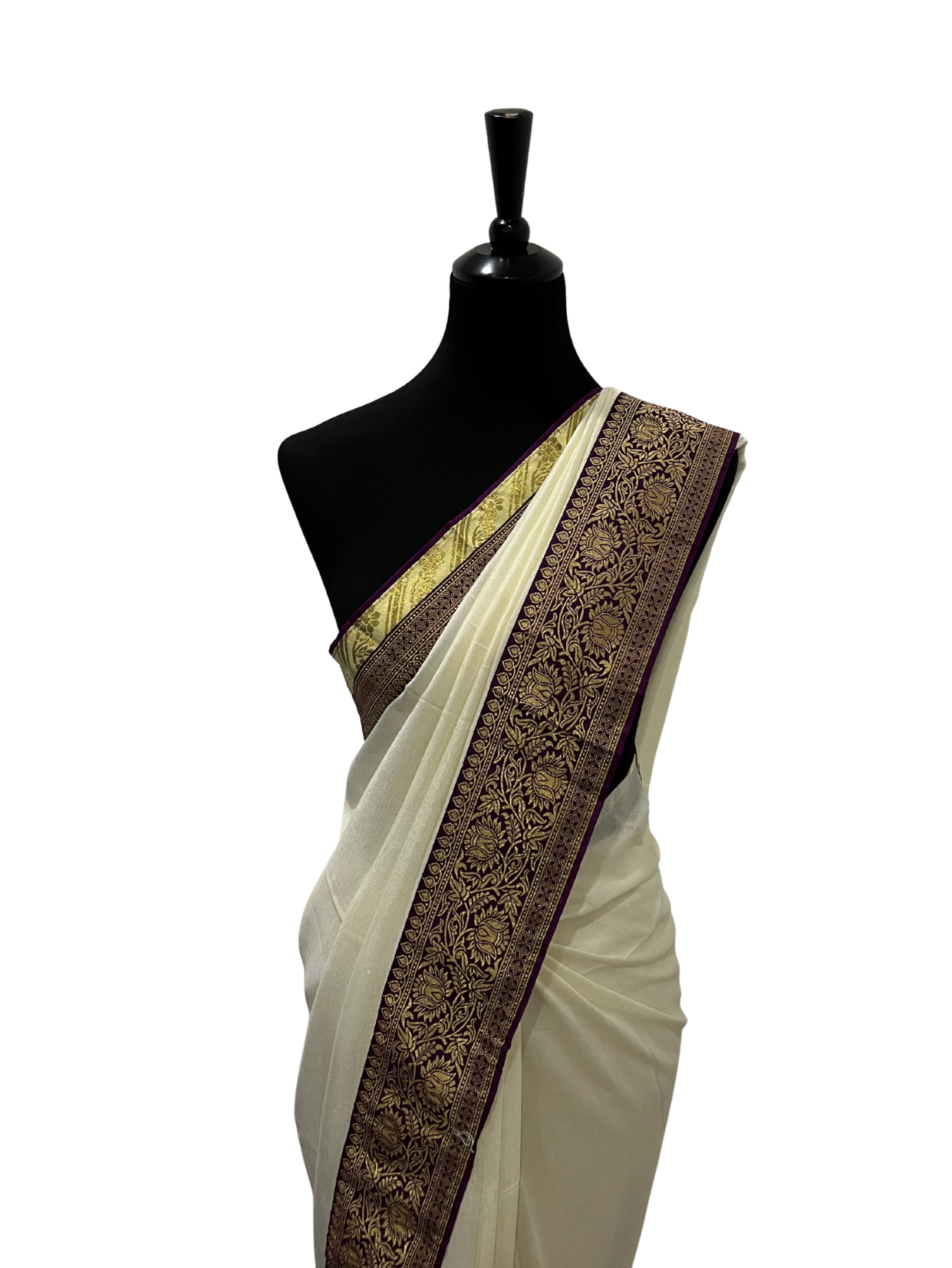 Saree with border - Vanavil Textile