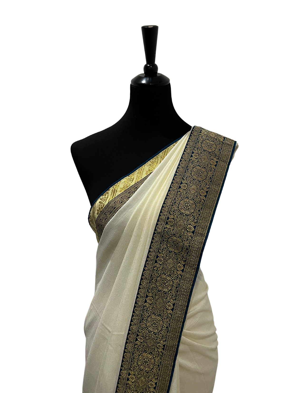 Saree with border - Vanavil Textile