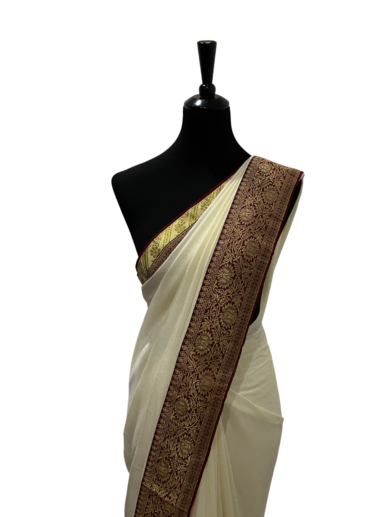 Saree with border - Vanavil Textile