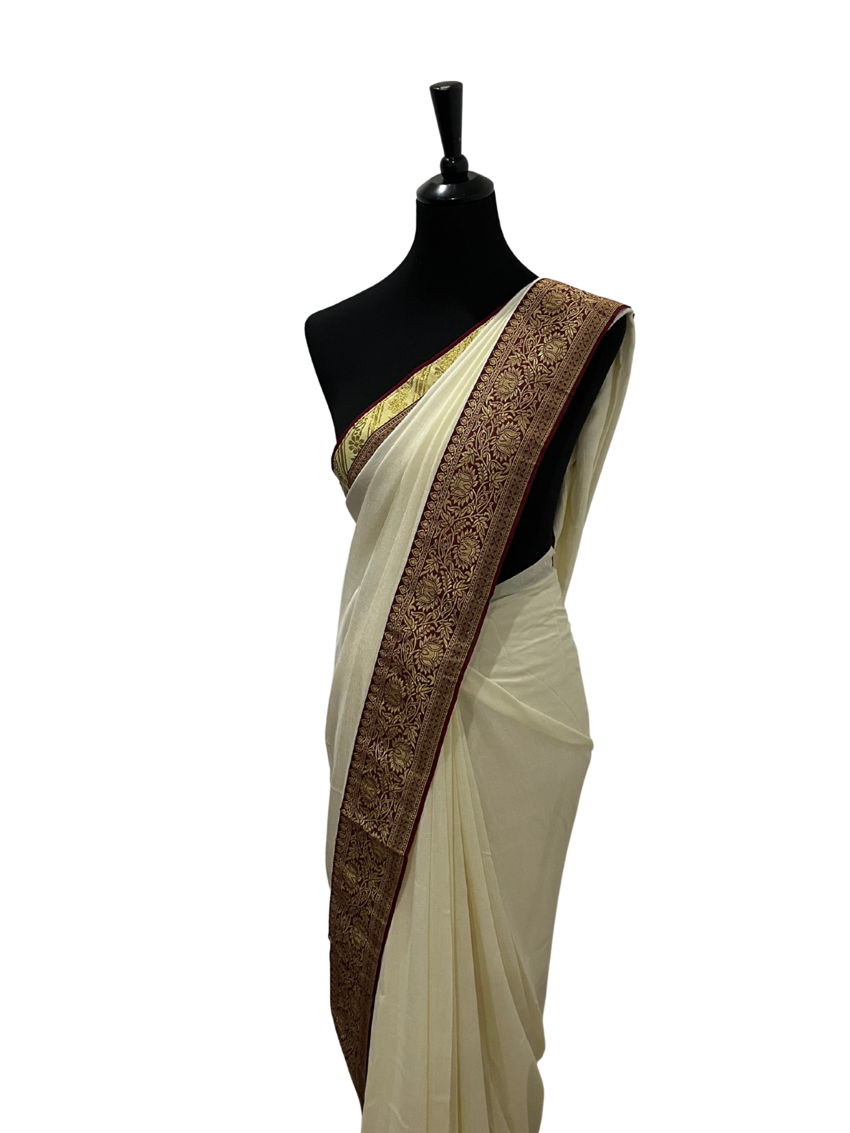 Saree with border - Vanavil Textile