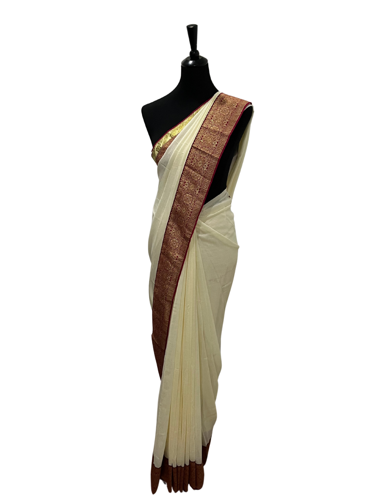 Saree with border - Vanavil Textile