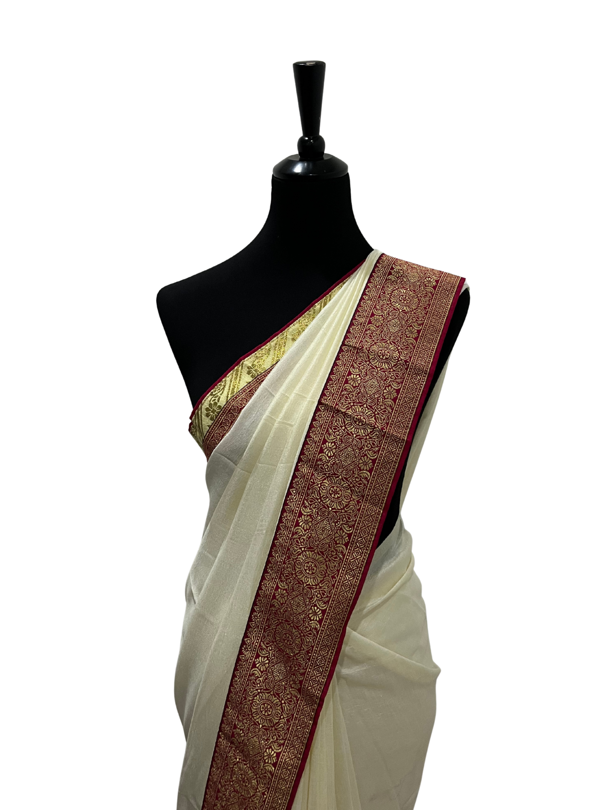 Saree with border - Vanavil Textile
