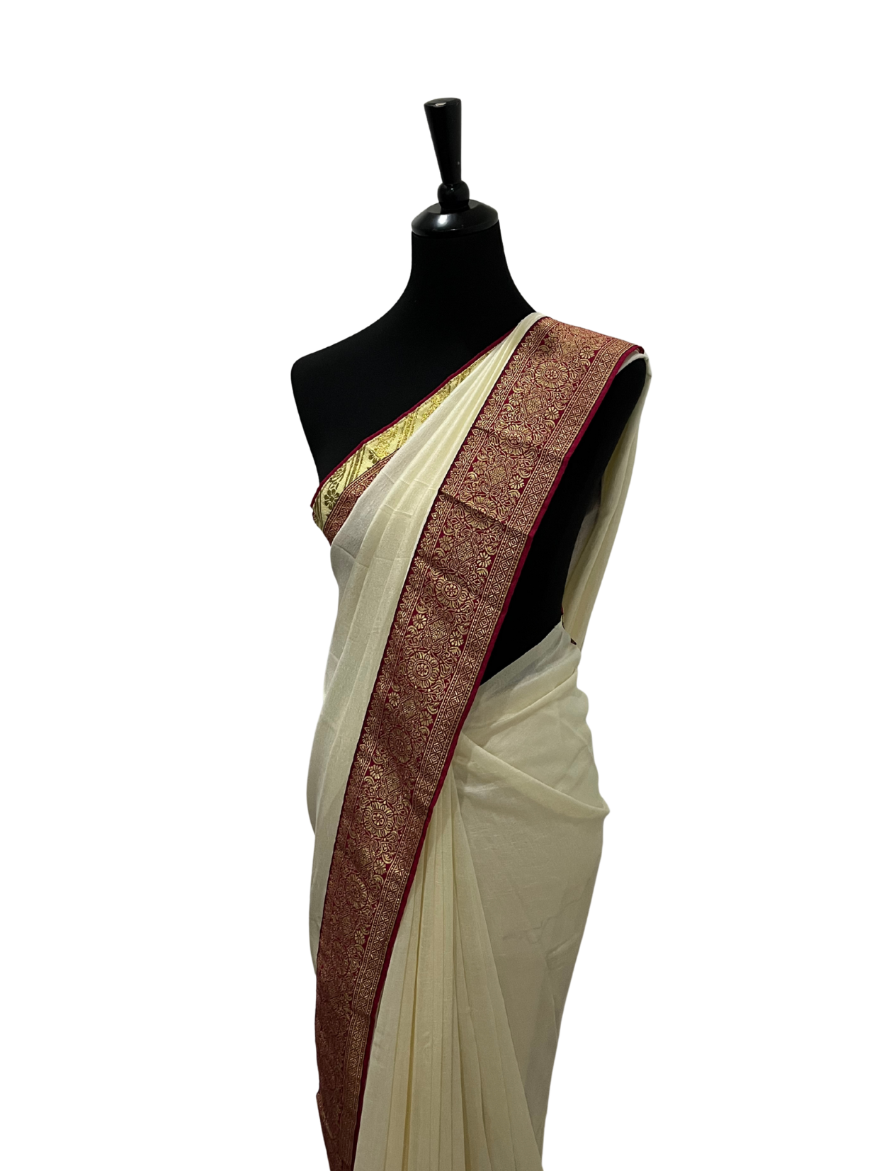 Saree with border - Vanavil Textile