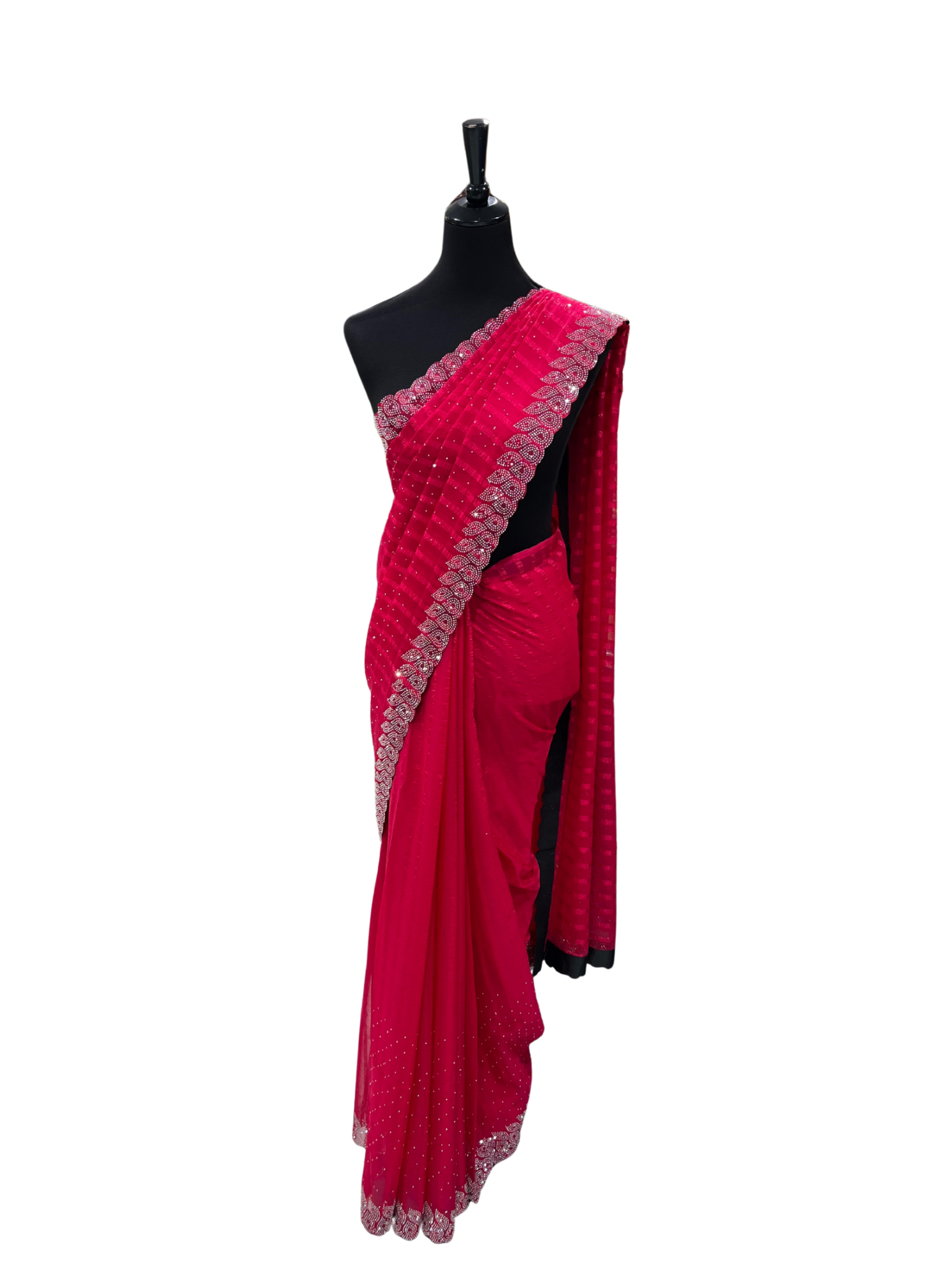 Georgette Saree with stones - Vanavil Textile