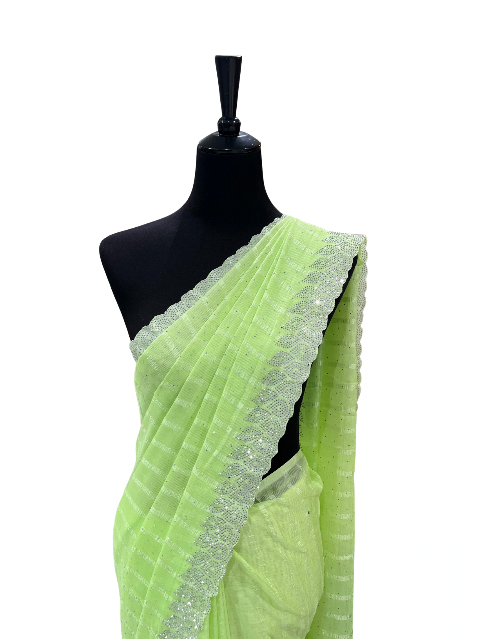 Georgette Saree with stones - Vanavil Textile