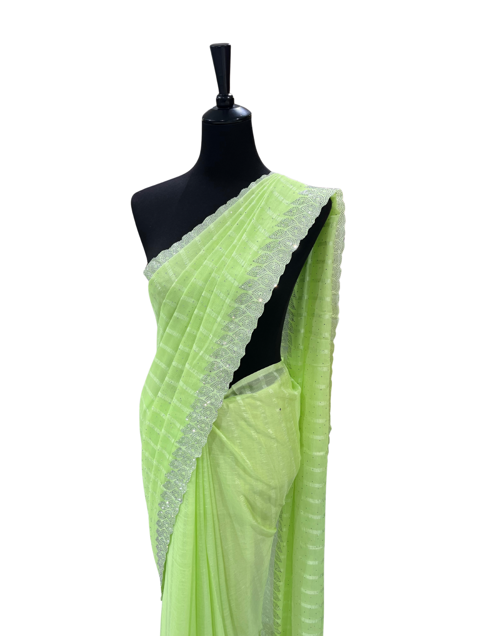 Georgette Saree with stones - Vanavil Textile