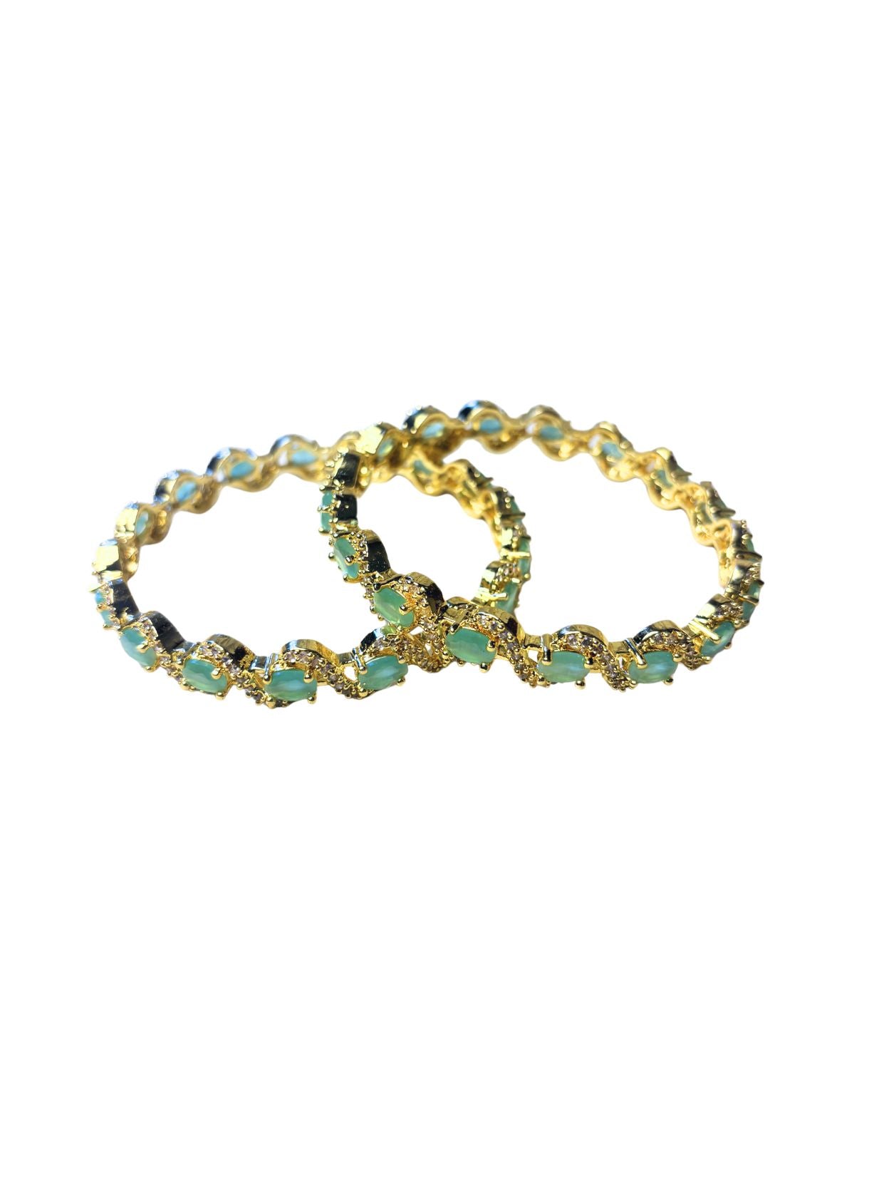 Emerald Wave Bracelets - VANAVIL