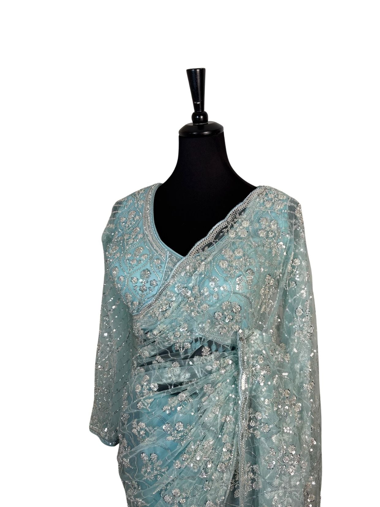 Inara Net Saree- Vanavil