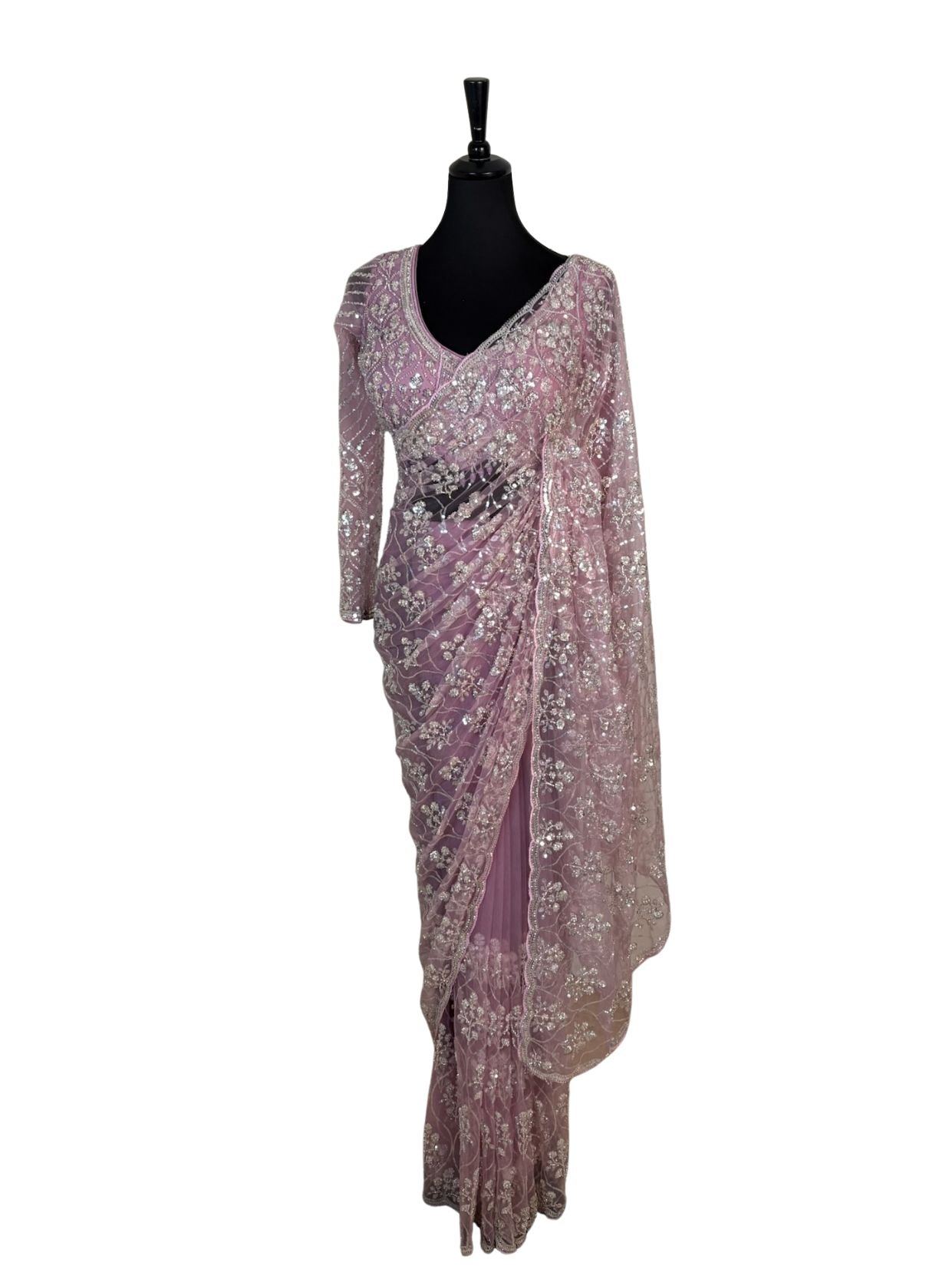Inara Net Saree- Vanavil
