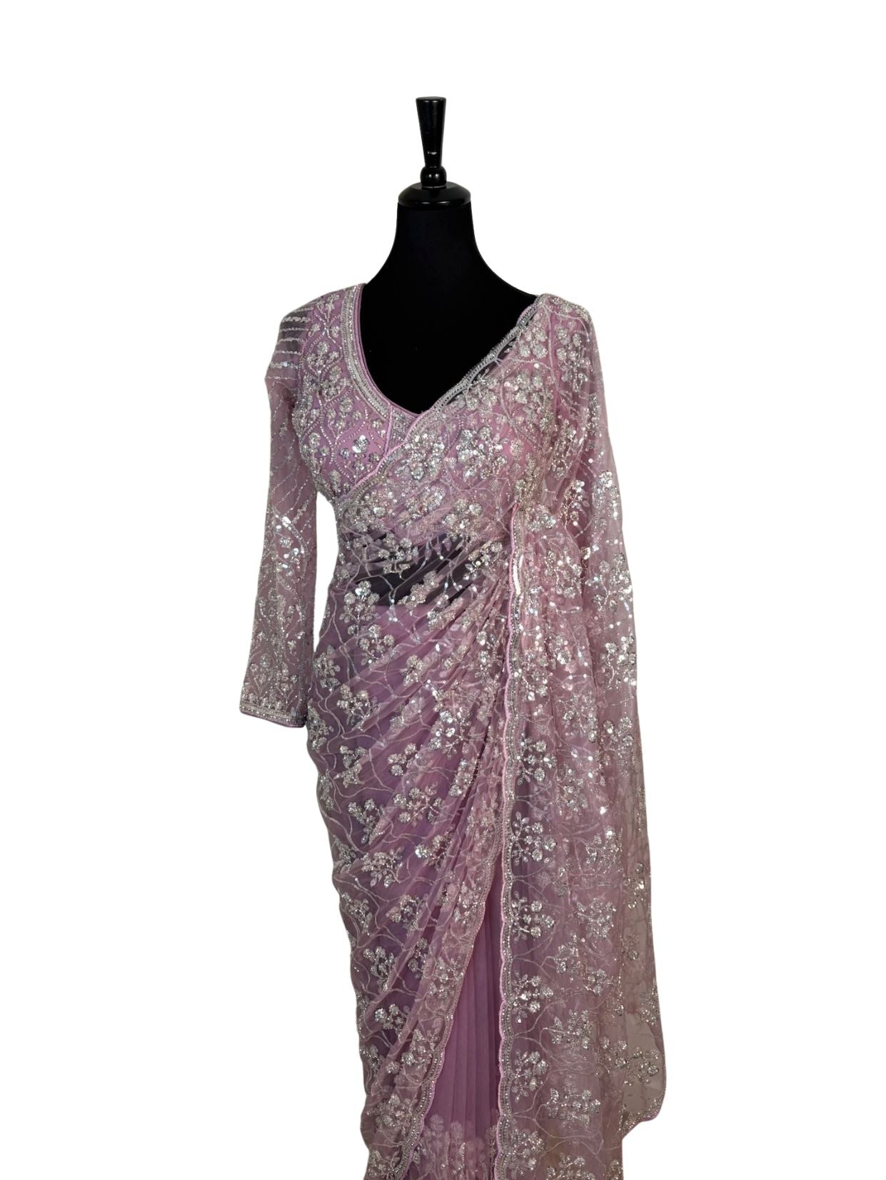 Inara Net Saree- Vanavil