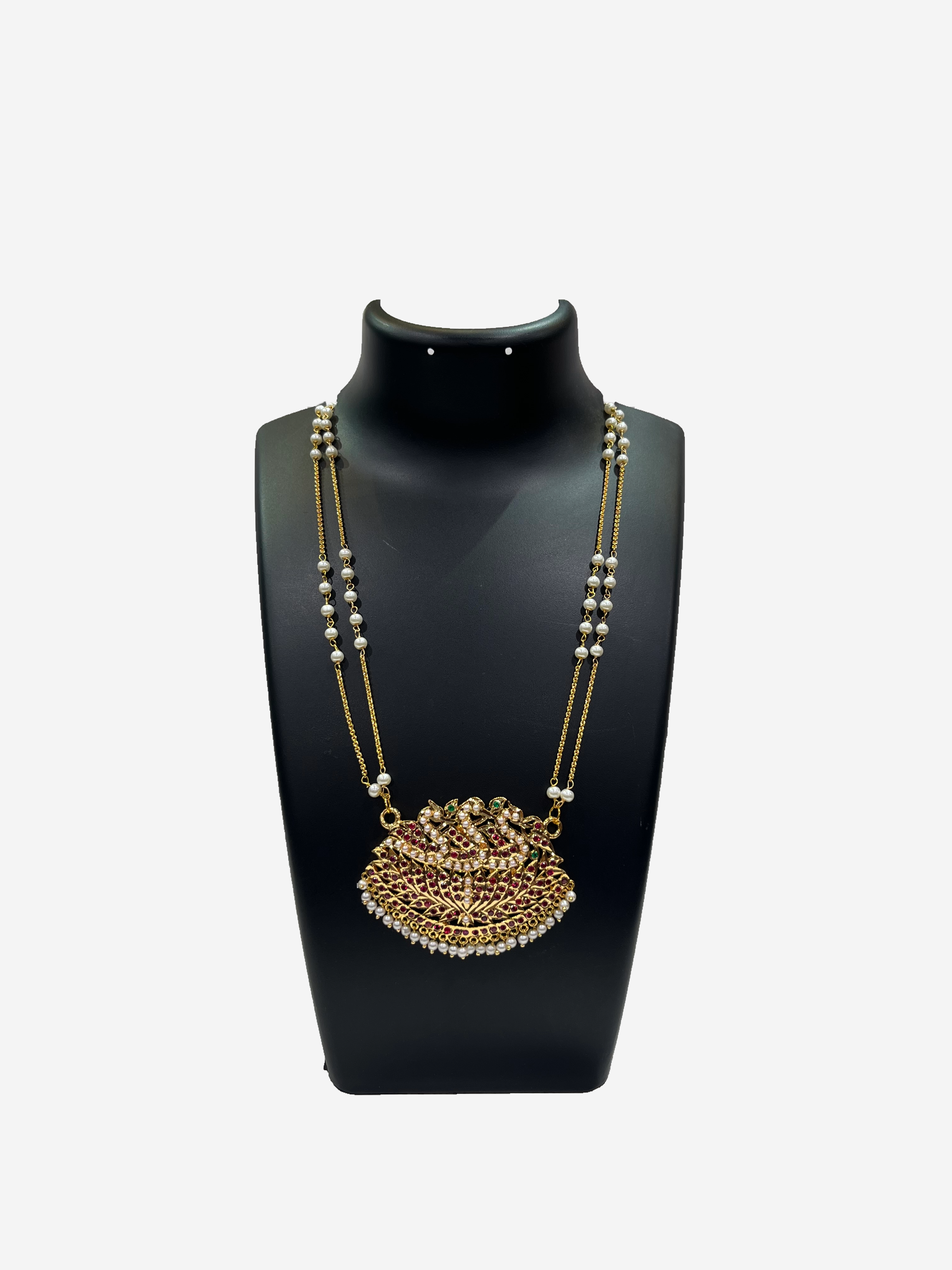 Aim Pon Pathakam with Double Chain Pearl - Vanavil Textile