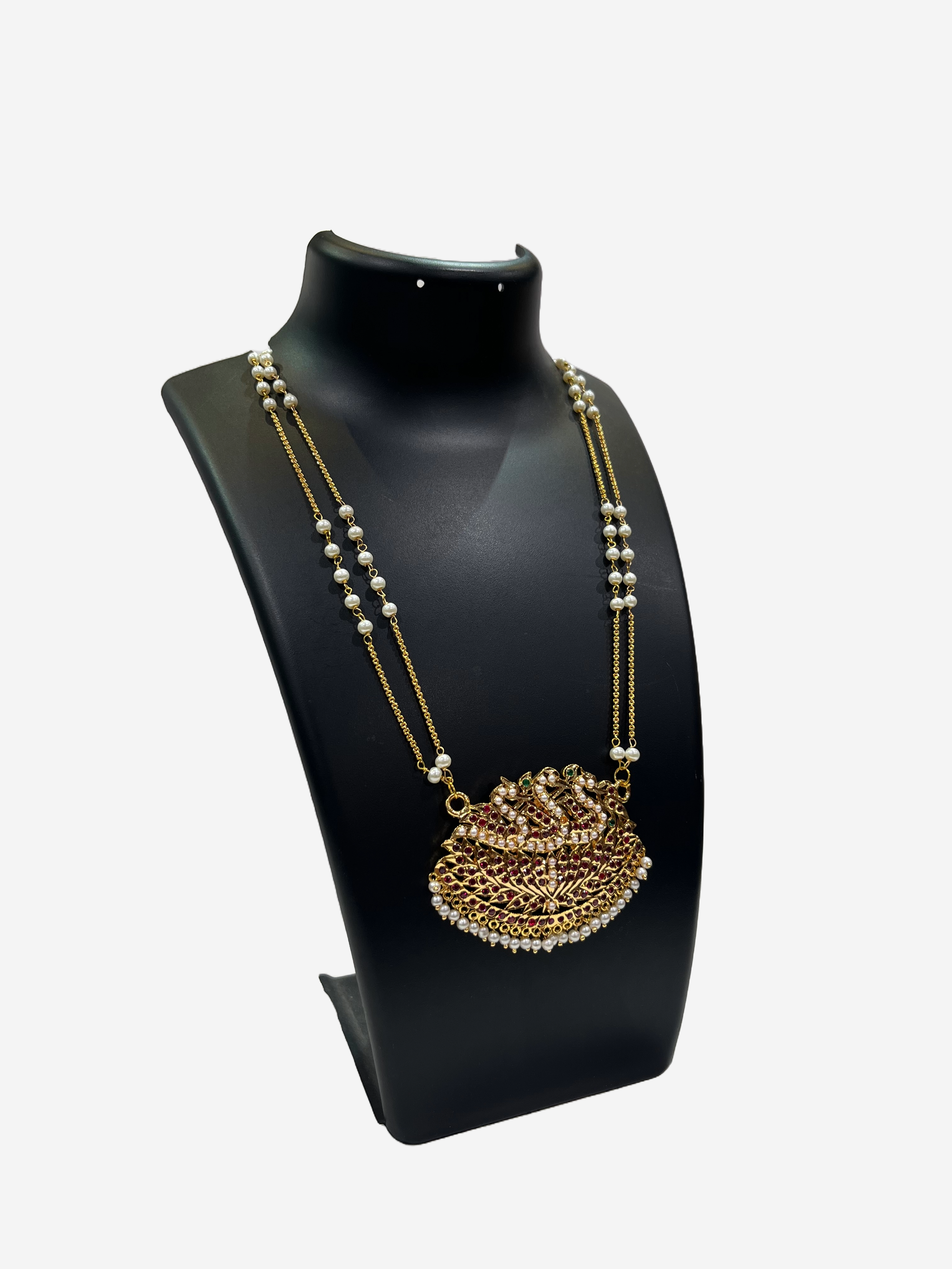 Aim Pon Pathakam with Double Chain Pearl - Vanavil Textile